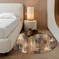 thumbnail image 2 of Round Area Rug 3.3 Ft, Brown Abstract Washable Non-Slip Circle Carpet for Living Room/Bedroom, Vintage Geometric Gradient Oil Painting Modern Low-Profile Small Kitchen Mats Collection Rugs for Indoor, 2 of 8