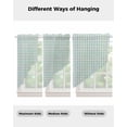 thumbnail image 4 of Blue Green Swag Valances for Windows, Grid Checkered Plaid Gingham Lattice Trellis Rod Pocket Sheer Valances for Large Windows, Swag Toppers Light Filtering for Kitchen Living Room 2 Panels 36''x63'', 4 of 6
