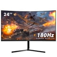thumbnail image 1 of Monitor CRUA de 24 pulgadas, 144 Hz/180 Hz, curvo, FHD 1080P para juegos, 1 of 7