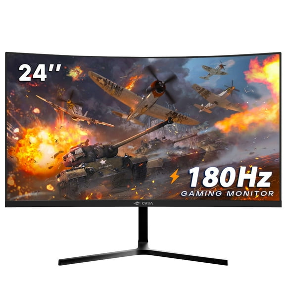 Monitor CRUA de 24 pulgadas, 144 Hz/180 Hz, curvo, FHD 1080P para juegos