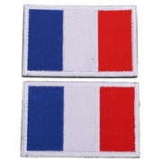 National Flag Stickers Embroidered Applique Embroidery Patch Polyester Pennant Flags 2 Pcs