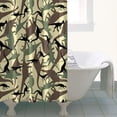 thumbnail image 4 of Camouflage Dinosaurs Silhouettes Pattern Shower Curtain 36"x72" ,Bathroom Decorative Shower Curtains Set with 12 Hooks,Modern Waterproof Washable Shower Curtain, 4 of 6