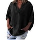 thumbnail image 1 of Vestidos Casuales Para Mujer, Blusas De Mujer De Moda Blusa informal de manga corta con solapa y cuello halter para mujer, color liso, con mangas 3/4, 1 of 5