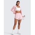 thumbnail image 3 of CRZ YOGA Athletic Shorts for Women 3" High Rise Quick Dry for Running Workout Track with Zip Pockets, 3 of 4