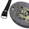 thumbnail image 2 of Commitment You Can't Drink All Day Unless Start in Morning Funny Humor Round Leather Luggage Card Suitcase Carry-On ID Tag, 2 of 6