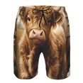 thumbnail image 3 of Fuzoiu Cute Calf Butterflies A Print Men's Beach Shorts,Men's Swim Trunks,Quick Dry Board Shorts with Pockets,Men's Bathing Suits for Surfing, Running, and Casual Wear-Medium, 3 of 6