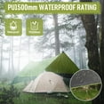 thumbnail image 7 of VILLEY Portable Hammock Rain Fly, UV Protection and PU 2500mm Waterproof Camping Tarp, 13x11.5ft Large Tent Footprint or Shelter Kit, 7 of 7