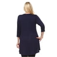 thumbnail image 4 of White Mark PS1291-01-1XL Women Plus Size Luna Tunic Top - Navy, Extra Large, 4 of 4