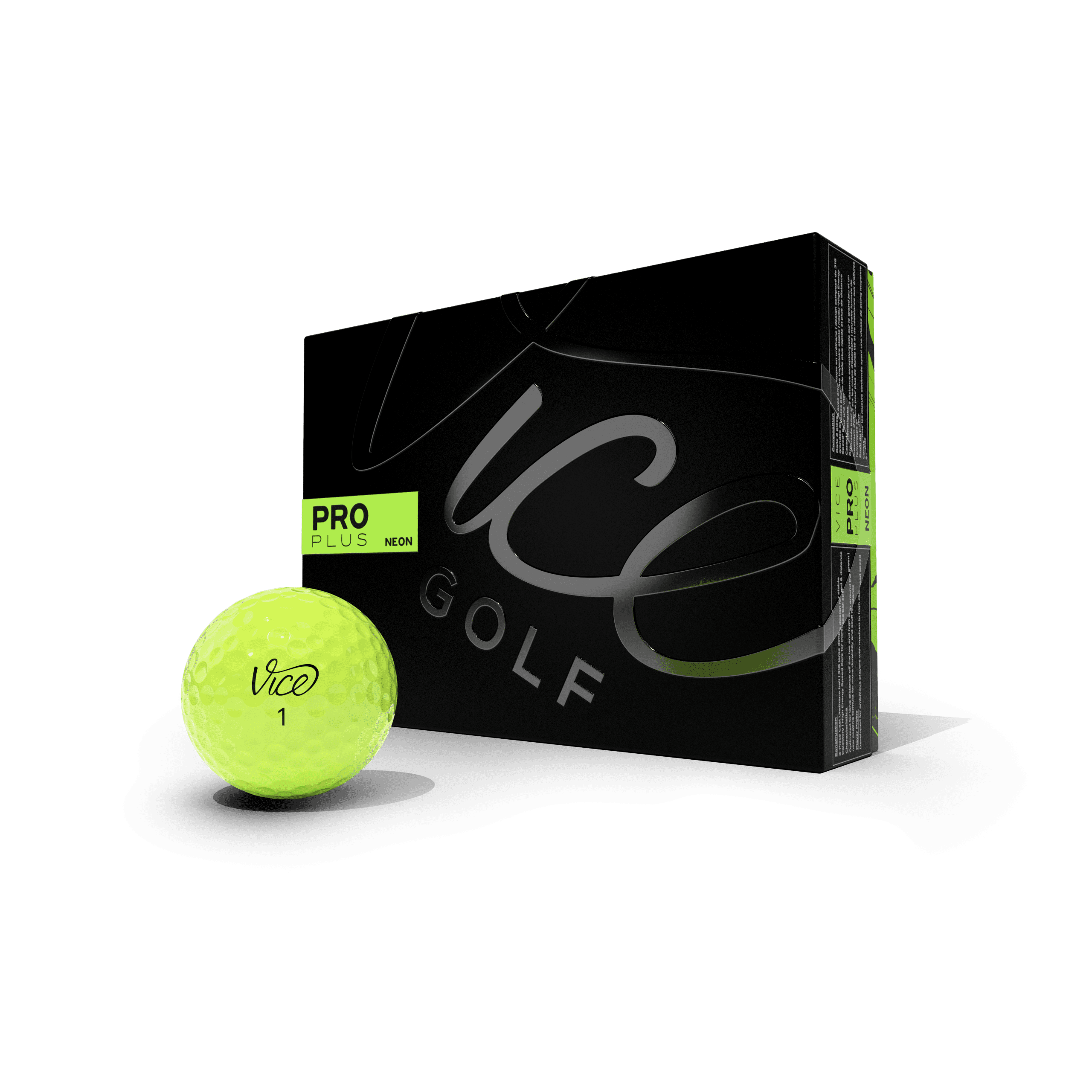 Vice Golf Pro Plus Golf Balls, 12 Pack, Lime