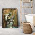 thumbnail image 6 of Aaheei Funny Whimsical Sea Turtle Reading Newspaper on Toilet Wall Art Poster Bathroom Humor Decor Canvas High Definition Printing Waterproof Fade Resistant Ready to Hang 12x12, 6 of 6