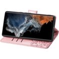 thumbnail image 4 of Wallet Case for Samsung Galaxy S23 Ultra,3D Butterfly Pattern PU Leather Flip Phone Case with Magnetic Clasp and Cash Card Slots Holster for Galaxy S23 Ultra,HZD Rhinestone Rose Gold, 4 of 18