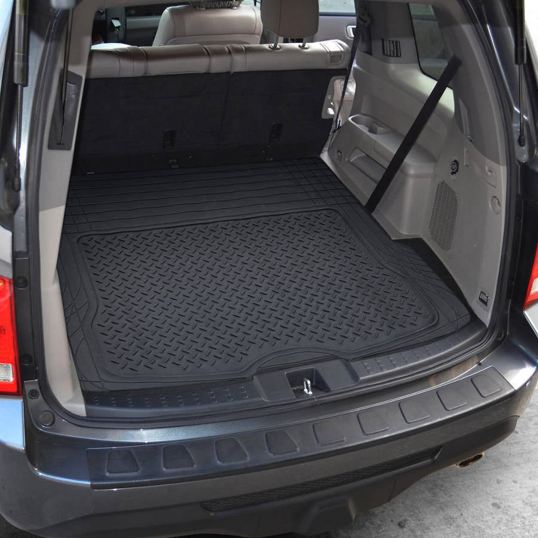 BDK Car SUV and Van Floor Rubber Mats with Cargo Trunk Mat, Heavy Duty All Weather Protection, 3 Colors