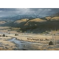 thumbnail image 2 of Goebel, Wilhelm 24x18 Black Ornate Wood Framed with Double Matting Museum Art Print Titled - Big Valley Elk, 2 of 4