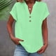 thumbnail image 2 of Camisa gris para mujer,Camiseta de cuello en V para mujer, blusa informal holgada, mezcla de algodón y lino, manga larga para uso diario, sopatenor, 2 of 9