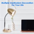 thumbnail image 3 of ENERGETIC 3.5W LED Desk Lamp Cool White Corded Adjustable Gooseneck Gold Finish, 3 of 7