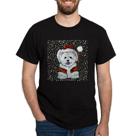 CafePress - Santas Westie Helper T Shirt - Men's Classic Graphic Cotton T-Shirt