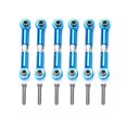 thumbnail image 4 of 6Pcs For Wltoys 1:18 Adjustable Pull Rod Set Easy Installation, Clear Anodized Blue Rods, 4 of 7
