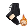 thumbnail image 2 of JTieacloth Mens Long Pants Male Winter Lamb Ankle Training Pants Black, 2 of 6