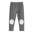 thumbnail image 2 of ATORRE Toddler Baby Girls Leggings Cute Striped Kneepad Design Unisex Baby Tights Pants Moisture Wicking Elastic Waist Full Length Leggings Pants Black 6-7 Years, 2 of 8