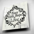 thumbnail image 4 of Epic Art 'Peace Faith Hope & Love' by Linda Spivey, Acrylic Glass Wall Art, 12"x12", 4 of 8