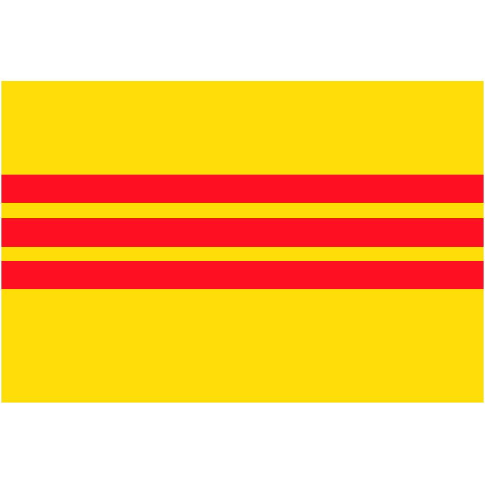South Vietnam Flag with Grommets 2ft x 3ft