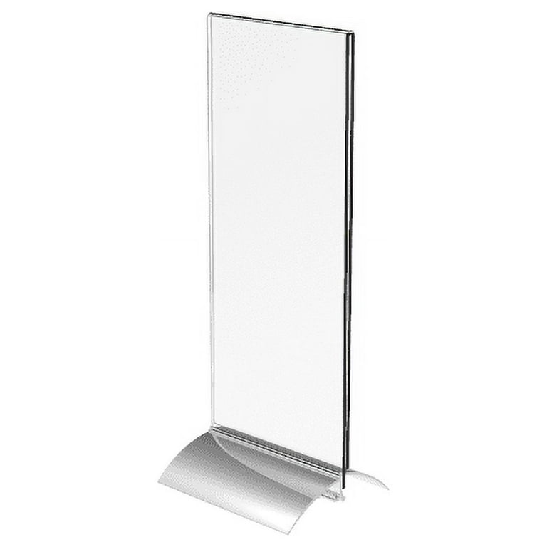 Fabulas Acrylic Sign Holder 8.5 x 11, Clear Plastic Sign Holders for  Tabletop Menu Display Stand Vertical T Shape 6 Pack 