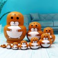 thumbnail image 1 of Dsseng 10pcs Animal Pattern Wooden Nesting Toys Russian Nesting Dolls Matryoshka Stacking Dolls, 1 of 4