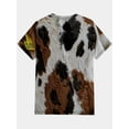 thumbnail image 3 of Men's Cow Full Print T-Shirt - Perfect for Dairy Farmers, Themed Parties and Everyday Wear - Machine Washable 3D Digital Cow Spotted Shirt, 3 of 6
