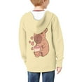 thumbnail image 4 of DISNIMO Capybara Hoodies for Girls Heart Zip Up Hoodie Kids Zipper Sweatshirt Hoodie Jacket for Boys Hooded Sweatshirts 8-10 Children'S Zip Hoodies Girls Preppy Clothes Fall Jackets Girls Casual, 4 of 7