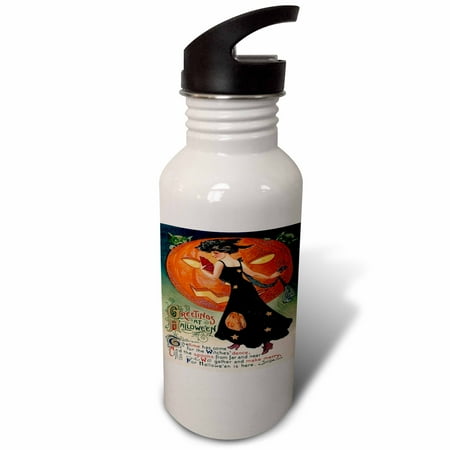 

Vintage Halloween Lady in Black 21 oz Sports Water Bottle wb-6039-1