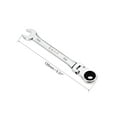 thumbnail image 2 of Uxcell 6mm Flex-Head 72 Teeth Box Ended Ratcheting Combination Wrench, CR-V Steel, 2 of 5