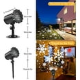 thumbnail image 5 of Christmas Projector Lights Outdoor, Morttic Upgraded Rotating Snowflake Projector with Remote Timer IP65 Waterproof LED Christmas Snowfall Projection Lamp for Xmas Holiday House Decoration, 16.4ft, 5 of 8