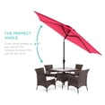 thumbnail image 2 of Best Choice Products 10ft Outdoor Steel Market Patio Umbrella w/ Crank, Tilt Push Button, 6 Ribs - Hot Pink, 2 of 7
