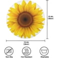 thumbnail image 4 of GZHJMY Sunflower Round Placemats Set of 1, Non-Slip Table Mats Washable Heat Resistant Place Mats for Kitchen Dining Table Home Decor,15.4 Inch, 4 of 7
