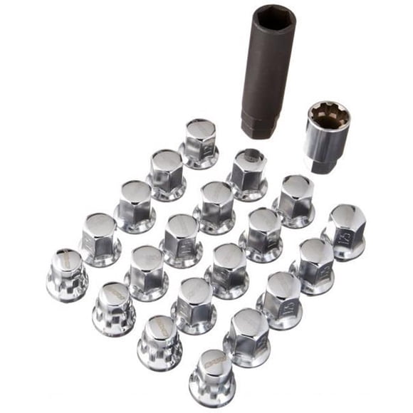 Rays W1712125C 5 Hole Hex Lock & Nut Set, Chrome - M12 x 1.25 - 16 Piece