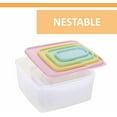 thumbnail image 3 of Food Storage Containers with Lids Set of 4 - 5oz, 16oz, 27oz, 84oz Leakproof Airtight Food Storage Containers – Non-BPA Transparent Plastic Containers for Food – Space Saving Nesting Design, 3 of 8