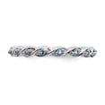 thumbnail image 4 of 925 Sterling Silver Stackable Expressions Aquamarine Ring Size: 10; for Adults and Teens; for Women and Men, 4 of 5