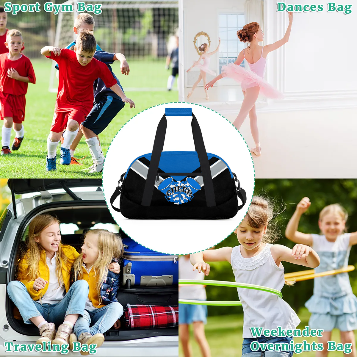 Qzjjjmy Cheer Bag Dance Bag for Girl Cheerleader Bag Sport Duffel Bag