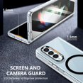 thumbnail image 5 of Magnetic Crystal Clear for Samsung Galaxy Z Fold 3 Case Compatible with MagSafe Screen Camera Guard Slim & Lightweight Anti Fingerprint Yellowing Resistant Hard PC Shockproof Case, Black, 5 of 12
