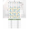 thumbnail image 6 of No Hook Shower Curtain with Snap in Liner, Triangle Gradient Diamond Texture Hotel Shower Curtains for Bathroom, Washable Shower Curtain Liner Set with Mesh Top Window, 72"x84", 6 of 6