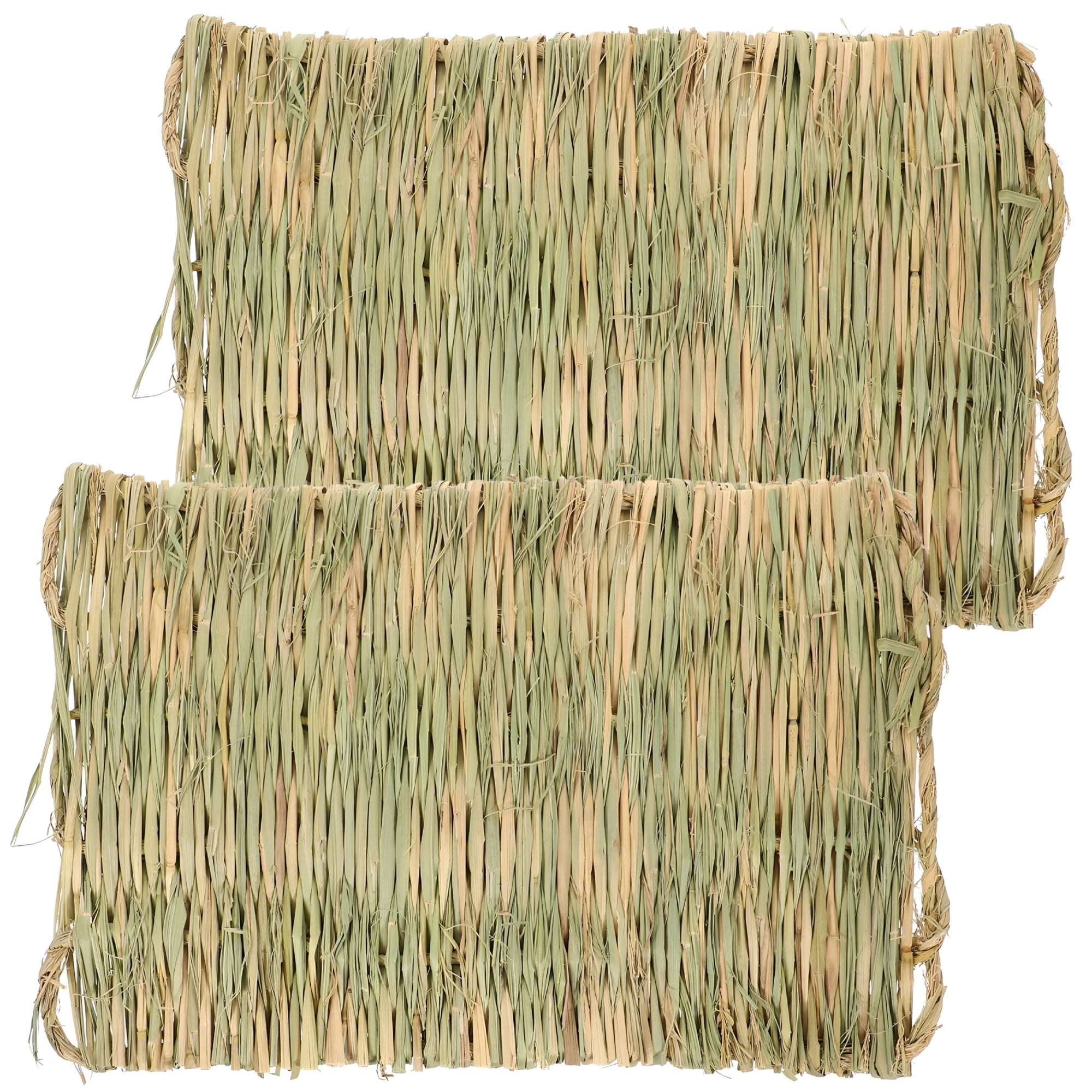 ZULAR Chicken Nesting Box Pad, 2 Pack Straw Mat Bedding for Coop, Durable Poultry Laying Egg Cushion for Hens Rabbits Guinea Pigs, Natural Pet Cage Liner (15.7 x 11 Inch)
