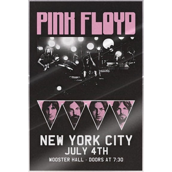 Pink Floyd - Music Poster (Live On Stage - New York City, July 4th) (Size: 24" x 36") (Laminated Poster)