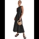 thumbnail image 3 of Vestido Camisero Sin Mangas para Mujer, de Verano, de Punto Acanalado en Contraste, Maxivestidos. Negro XL, 3 of 10