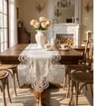 thumbnail image 2 of 1Pc Lace Table Runner, Embroidery Floral Table Runners with Tassel, Retro French Country Style for Wedding Decor, Afternoon Tea, Bed Runner, Piano Top Cover - 14x47'', 2 of 6