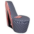 thumbnail image 1 of ORE International High Heel Shoe Design Storage Chair Flag Design Blue Suede, 1 of 4