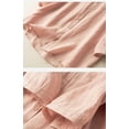thumbnail image 4 of Baberdicy 2025 Chemises en Lin Brodées pour Femmes - Hauts Boho de Vacances à Manches 3/4 (Blouses d'Été Rétro, Décontracté de Plage) Rouge 3TG, 4 of 5