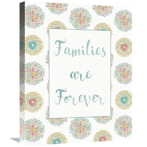 Global Gallery's 'Rainbow Seeds Families' By Lisa Audit Stretched Canvas Wall Art
