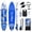 Blue + PVC + American Design + Beach, variant on Inflatable Stand Up Paddle Board 11'x34"x6" With Accessories