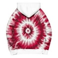 thumbnail image 4 of Tie Dye Shirt for Women Oversized Long Sleeved Hoodie Fall Winter Fashion Sweatshirt with Pockets Wine S, 4 of 5