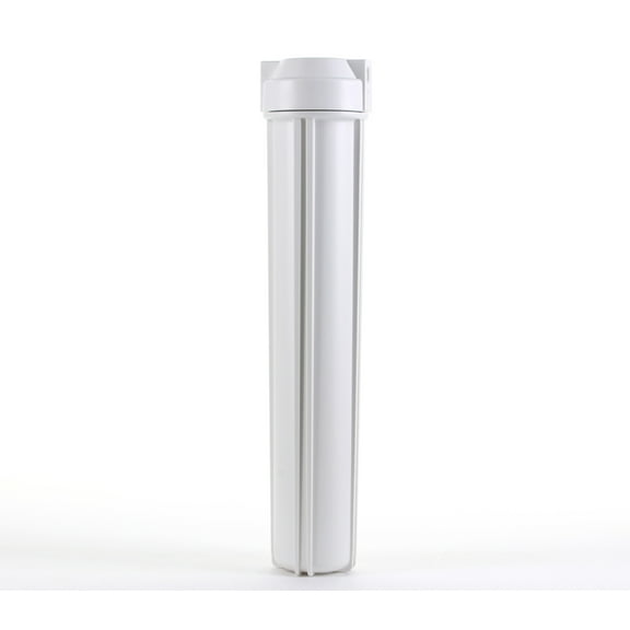 Hydronix HF4-20WHWH38 Water Filter Housing 20" RO, Whole House, Hydroponics - 3/8" Ports, Double O-Ring, White